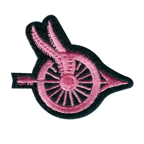PINK PATCH PROJECT -  WHEEL WITH WINGS - FACING RIGHT