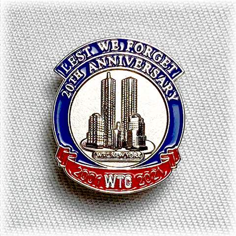 Never Forget - 20th Anniversary of 9/11/2001 - World Trade Center Lapel Pin 2021
